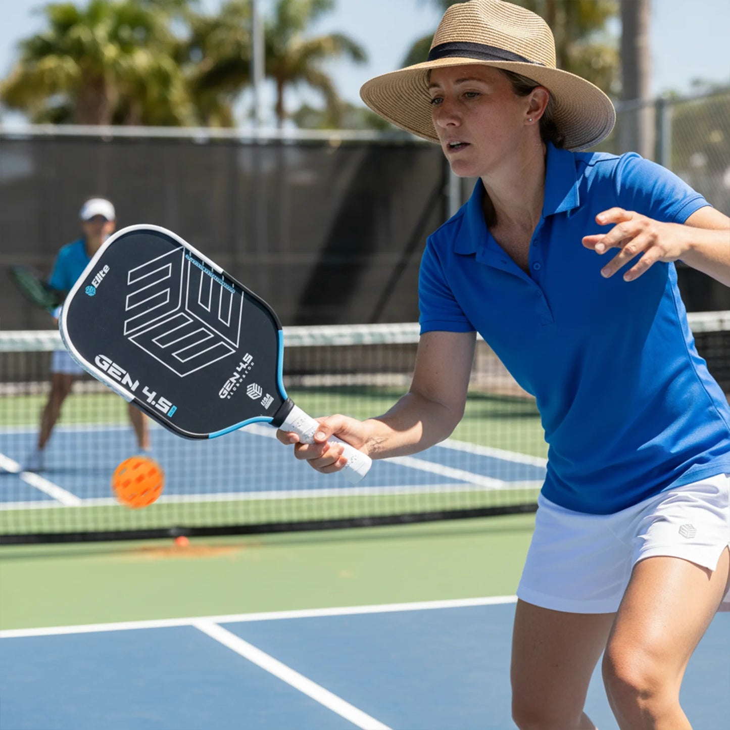 Elite Pickleball Paddle - Carbon Fiber Structure Cold Pressed Anti-Slip Grip PP Honeycomb Core High Strength Friction Durable Ed