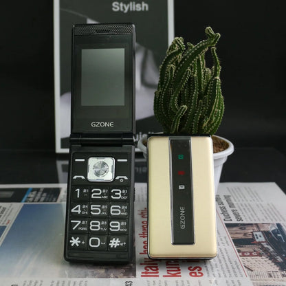 Low Price 2G GSM Folde Phone For Elderly Push-Button Durable Battery Quick Dial Loud Voice Two Sim Unlocked Foldable Cellphone