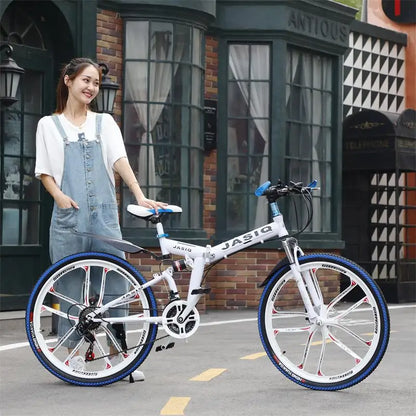 Mountain Bikes Adult Bikes Men's And Women's Variable Speed Bikes Dual Shock Absorbing Folding Mountain Bikes Student Bikes