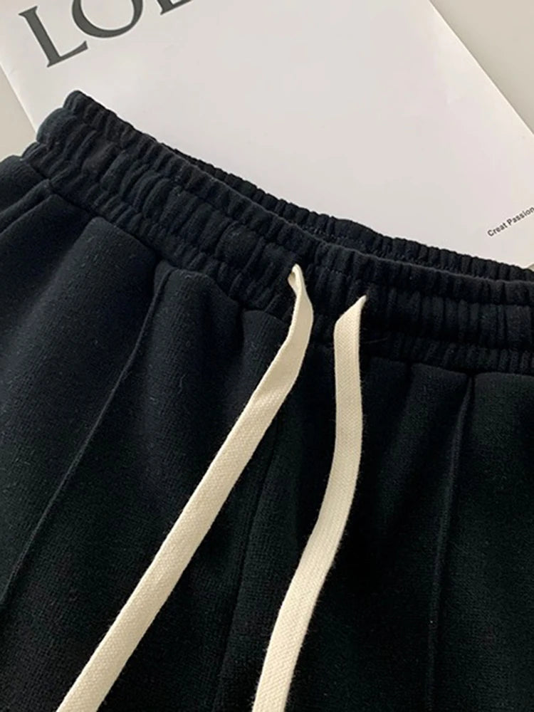 2026 Summer Shorts Women Elasticity Lovely Girls Korean Style Sweet Students Harajuku Simple Pure Gray Trousers Female New