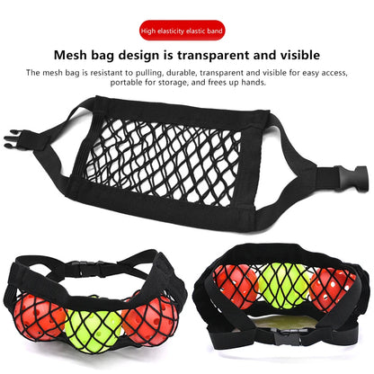 Heavy-duty Portable Pickleball Bag, Adjustable, 3-Ball Capacity, Mesh Paddle Pouch, Lightweight and Strong