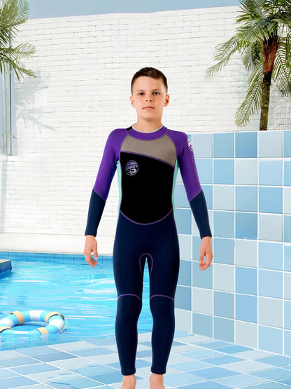 Kids Wetsuit for Boys Girls Toddler  2.5MM Neoprene Long Sleeve Wet Suits for Swimming