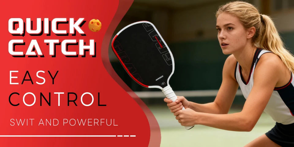 Agassi pro IV Pickleball Paddle 16mm Gen 4 TFP Foam Core T700 Carbon Fiber Ergonomic Grip Design for Increased Power And Spin