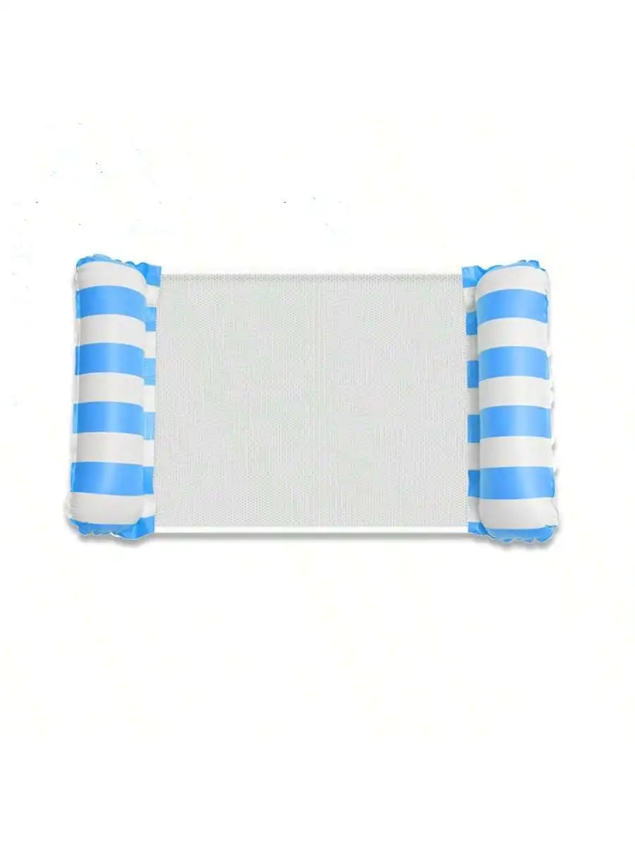 Inflatable Foldable Floating Row Swimming Pool Party Water Hammock Air Mattresses Pvc Stripe Water Floating Inflatable Mat