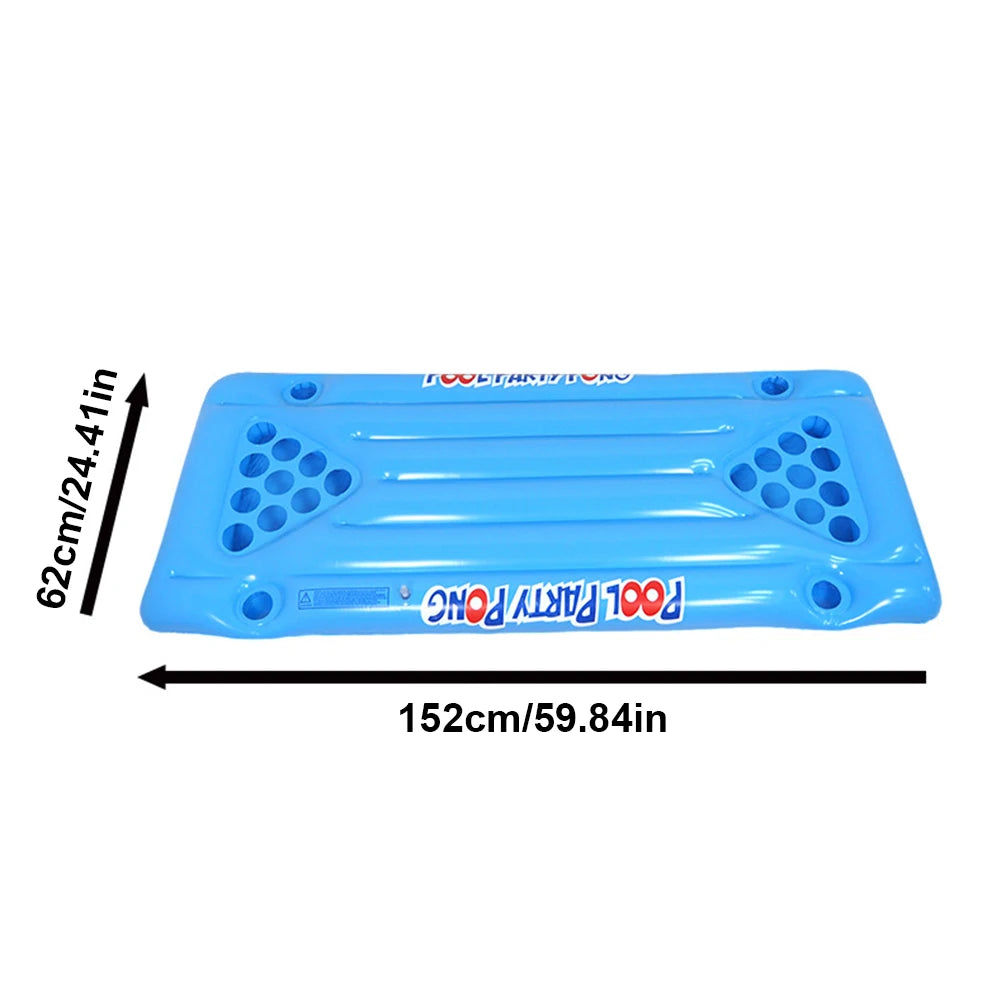 Inflatable Floating Pong Table Float Summer Pool Party Decorations Inflatable Pool Pong Table Pool Family Games for Pong