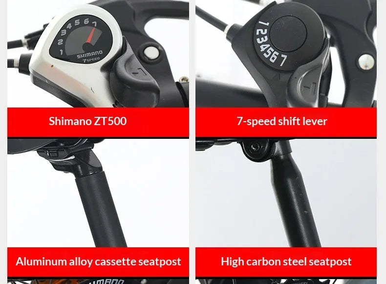 Folding Bike 20 Inch Aluminum Alloy Lightweight Commuter Bicycle 7 Speed Portable City Travel Ultralight Folding Bikes Grey