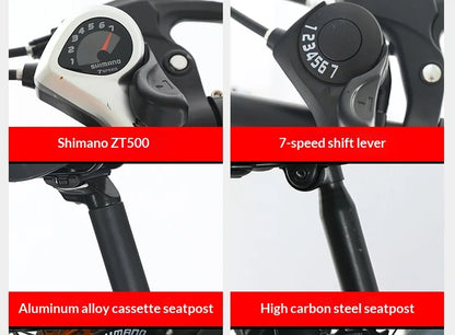 Folding Bike 20 Inch Aluminum Alloy Lightweight Commuter Bicycle 7 Speed Portable City Travel Ultralight Folding Bikes Grey