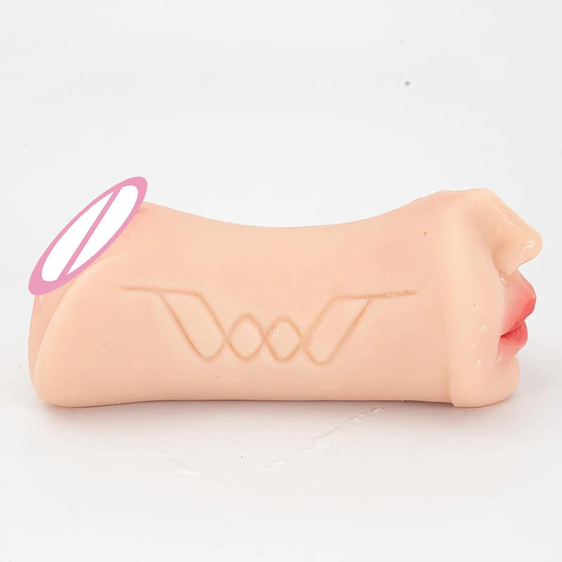 3-1 Male Sex Toys with Realistic Face Mouth Tongue, Realistic Male Masturbator Vagina and Narrow Anus, Adult Male Masturbators O