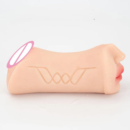 3-1 Male Sex Toys with Realistic Face Mouth Tongue, Realistic Male Masturbator Vagina and Narrow Anus, Adult Male Masturbators O