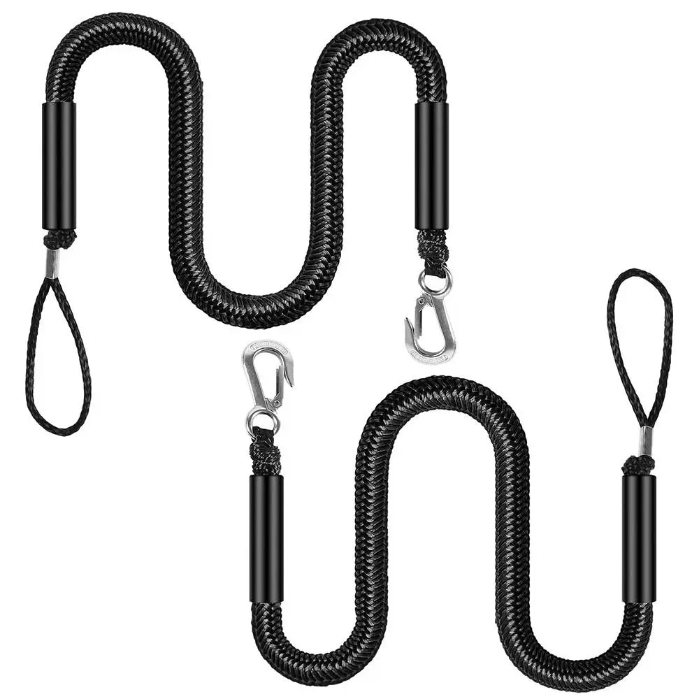 4FT Kayak Boat Bungee Elastic 3 Colors Watercraft Sea Doos Jet Ski Pontoon Power Boat Mooring Rope Outdoor Accessories