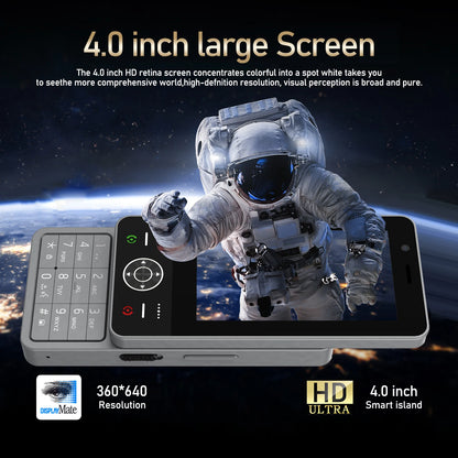 Function phone,smart phone,slider phone,button phone,2+16GB,4.0inch screen,button touch screen two-in-one,1900mAh portable phone