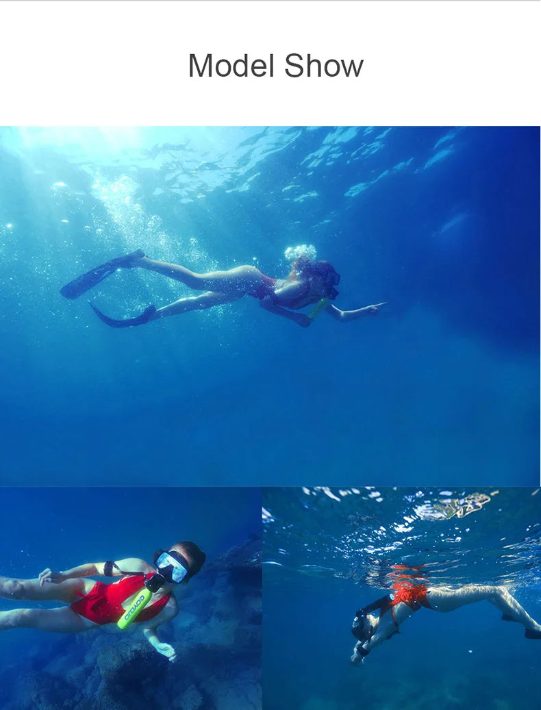 Mini Scuba Tank Diving Equipment Underwater Diving Cylinder Inflator 0.5L Outdoor Oxygen Tank 5-10 Minutes Spearfishing
