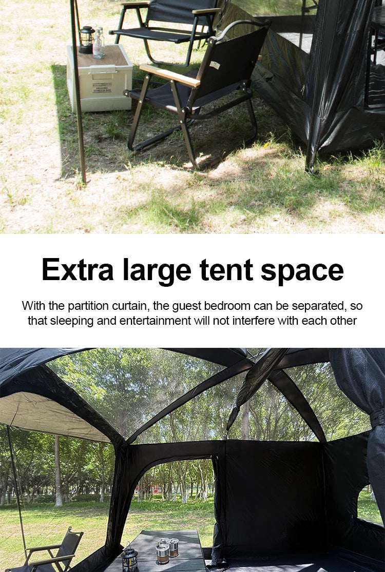 8-12 Person Camping Tent 2 Room Large Waterproof Windproof Outdoor Family Tent with Rainfly Instant Cabin Tents for Camp Beach