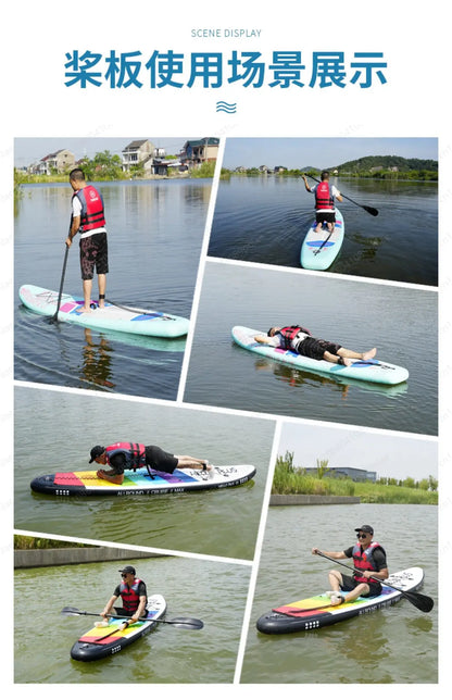Double Layer Inflatable SUP Paddle Board - Racing Stand Up Paddleboard for Adults, Professional Water Surfboard