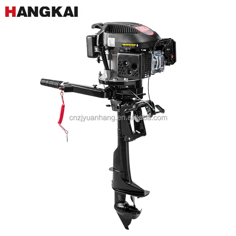 6HP 4-Stroke Outboard Engine Petrol Boat Engine, Air Cooling Outboard Motor