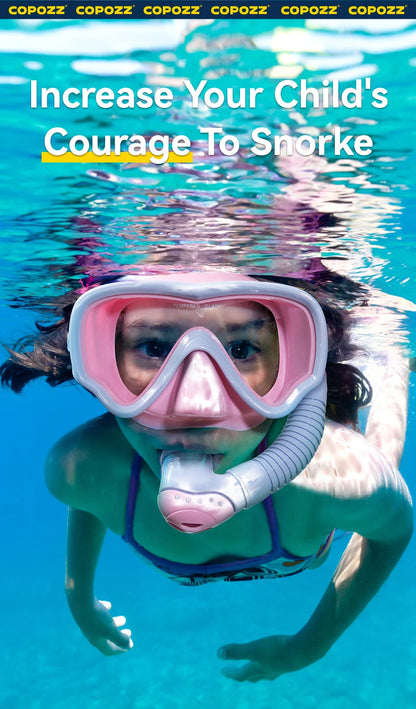 COPOZZ Underwater Scuba Diving Mask and Snorkel Anti-Fog Goggles Glasses Diving Swimming Easy Breath Tube Set for Kids Children