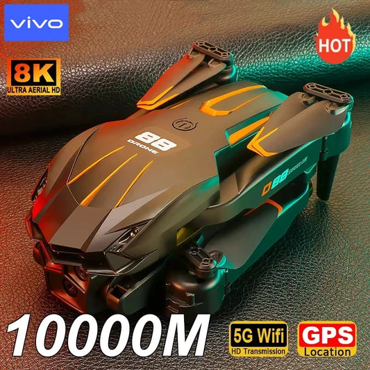VIVO D88 Drone 8K Aerial HD Dual Camera Photography Intelligent Obstacle Avoidance Brushless Motor 5G WIFI GPS Return VR Drone