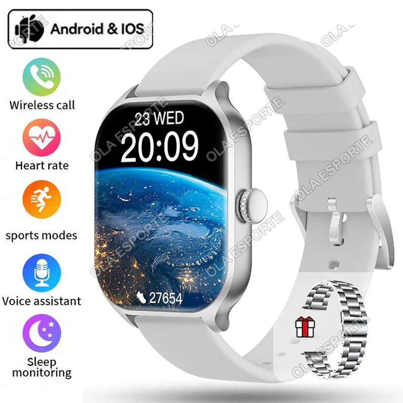 Sports Smart Watch Fitness Clock Health Monitor Waterproof Smartwatch Wireless Bluetooth Call Watches Men Women Smartwatch 2025
