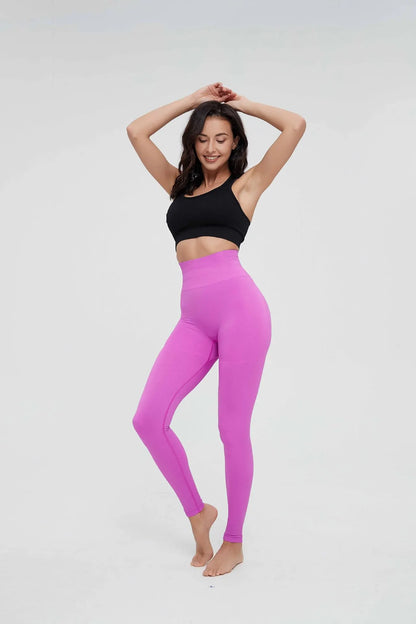 High Waist Sports Leggings Women Solid Color Seamless Pants High Quality Gym Workout Running Fitness Leggings Butt Lift Pants