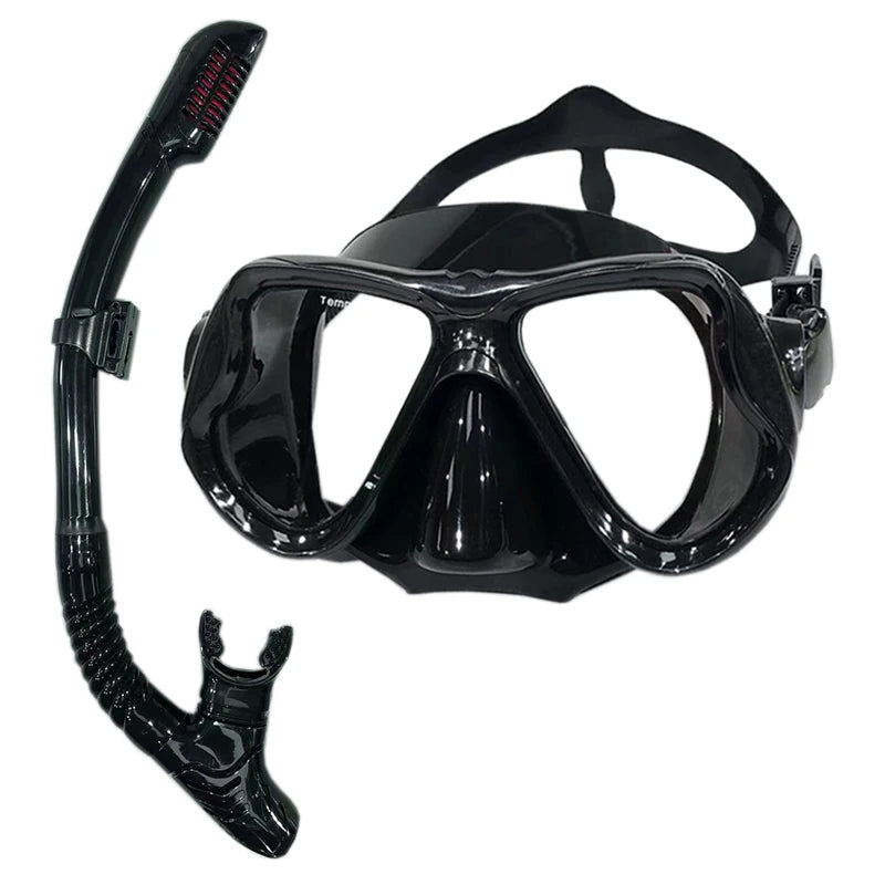 Diving Mask With Sports Camera Mount Electroplate Tempered Glass Silicone Mask is Safe and Comfortable