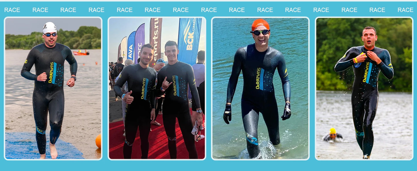 SUMARPO Men Triathlon Wetsuits for Open Water Swimming, 4/2mm Yamamoto Neoprene