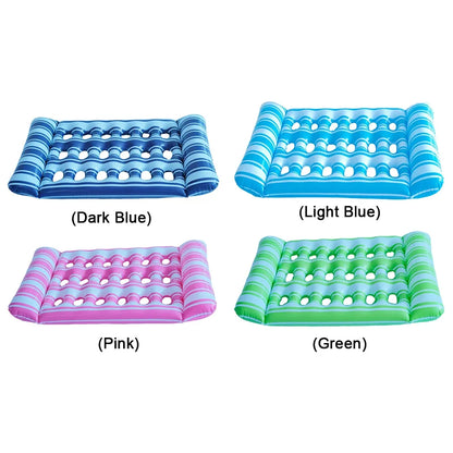 Inflatable Water Sleeping Bed PVC Floating Lounger Air Mattress Foldable Swimming Pool Air Mattress for Swimming Pool Party