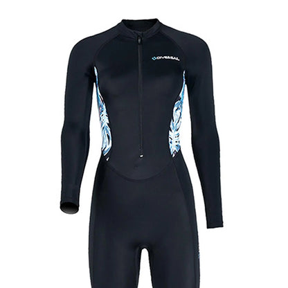 Women Wetsuit Long Sleeve Breathable Front Zip Quick Drying Dive Suit for Water Sports Surfing Summer Free Diving Kayaking