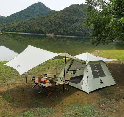 Large Space Sunshade Camping Tent Family Portable Relaxing Rainproof Multi Beach Tents Outdoor Trip Rest Camping Equipment