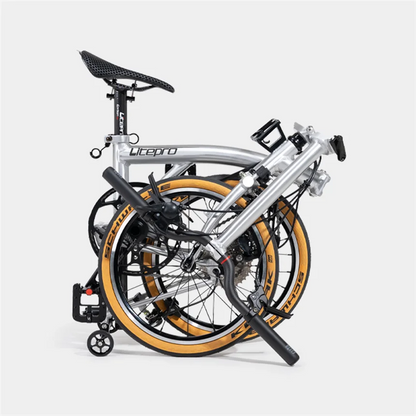 Litepro S9 Aluminum Alloy Frame 16 Inch 9 Speed Tri-fold Bicycle S /Y BAR Light Weight Foldable Bicycle Mini Folding Bike