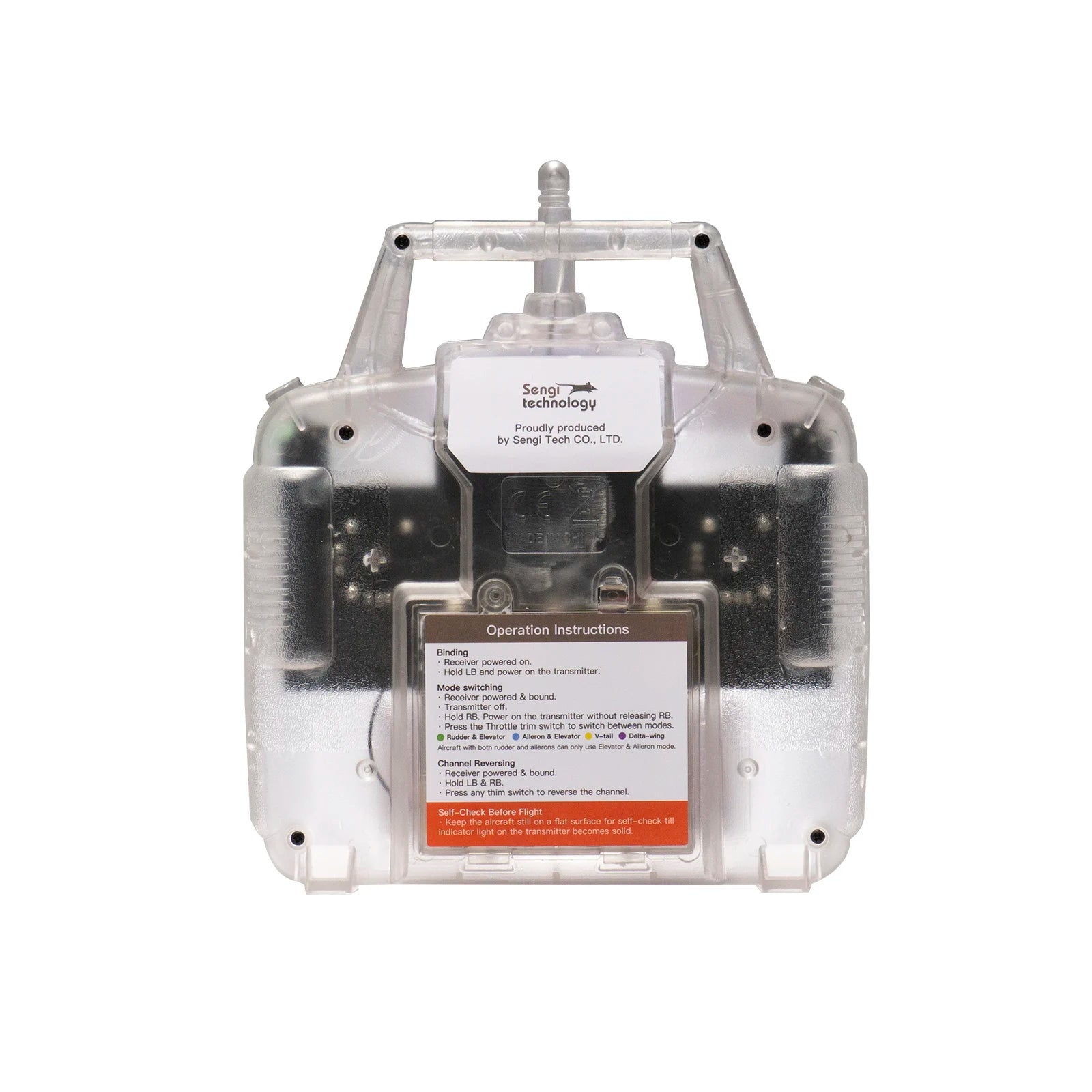 Andromeda 2.4G 5Ch Gyro RC Transmitter Auto-Stabilize Tri-Mode for 300-800mm Fixed-Wing Delta/V-Tail FPV Drone