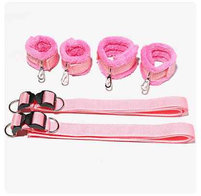 Sex Toys For Woman Couples Bed Handcuffs Gear Bondage Set Ankle Cuff Restraints Strap Adult Game Goods Handcuffs Ankle Cuff Anal