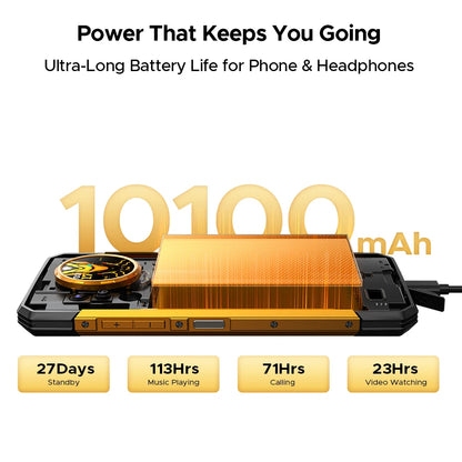 Global Version DOOGEE S200 X 5G Rugged Phone 32GB 512GB 6.72" FHD+ 120Hz Display MTK Dimensity 7050 10100mAh Large battery