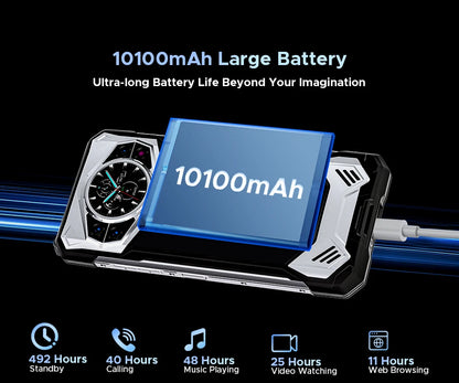 Global Version DOOGEE S200 5G Rugged Phone 12GB +256GB 6.72" Display 100MP AI Main Camera 10100mAh Mobilephone Android 16 NFC
