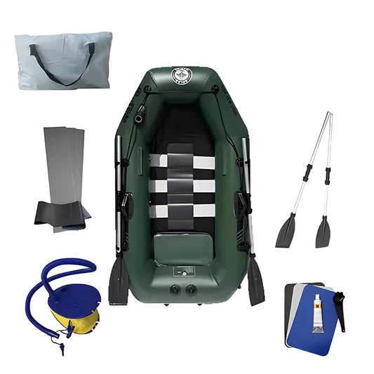 PVC Inflatable Fishing Boat Solarmarine 2M Single Person Racing Boats and Surfing Kayak Portable for Adult Outdoor Watersport