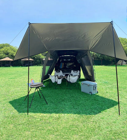 Lohascamping Car box docking tent  Portable Waterproof SUV Tail Tent 3-4 people Dome tent Sunshade Tunnel style tent,Large tent,
