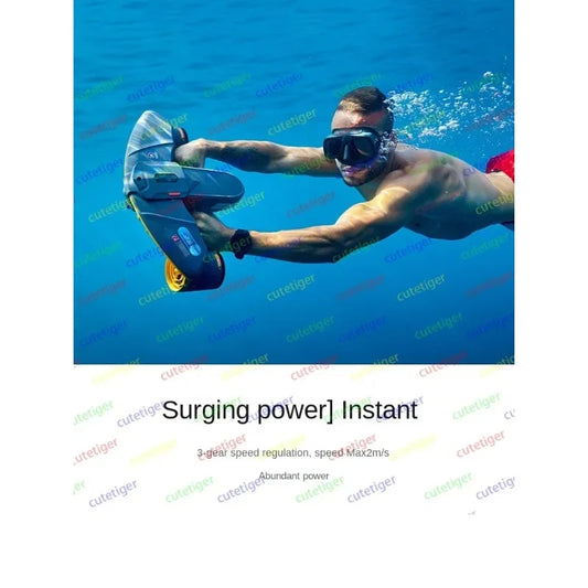 Handheld electric assisted diving booster。Underwater thruster