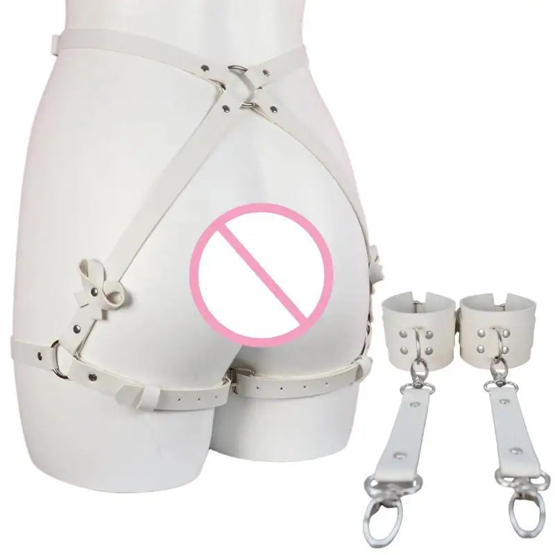 Sex Restraints Bondage Toys PU Leather Adjustable Waist Strap Adult Games Sex Toys For Men Women Sex Bondage Toys