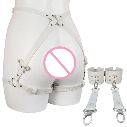 Sex Restraints Bondage Toys PU Leather Adjustable Waist Strap Adult Games Sex Toys For Men Women Sex Bondage Toys