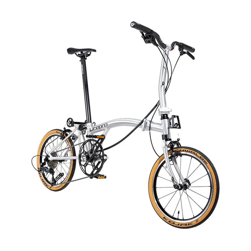 Litepro S9 Aluminum Alloy Frame 16 Inch 9 Speed Tri-fold Bicycle S /Y BAR Light Weight Foldable Bicycle Mini Folding Bike