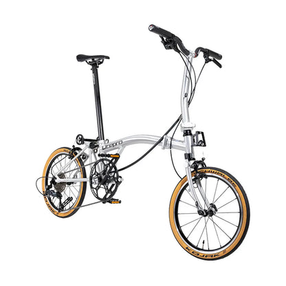 Litepro S9 Aluminum Alloy Frame 16 Inch 9 Speed Tri-fold Bicycle S /Y BAR Light Weight Foldable Bicycle Mini Folding Bike