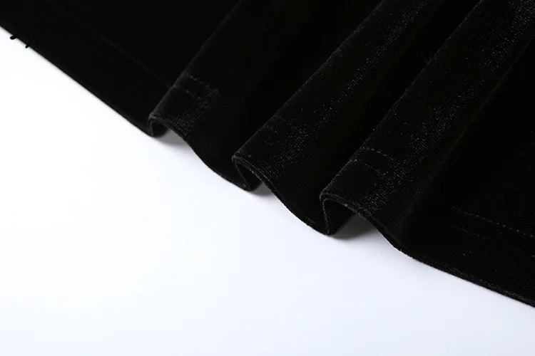 Sylcue Winter Party Black Mysterious Sexy Mature Beautiful Elegant Graceful Sweet Gentle Women'S Halter Tulle Stitching Dress