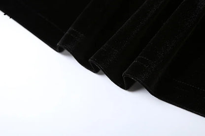 Sylcue Winter Party Black Mysterious Sexy Mature Beautiful Elegant Graceful Sweet Gentle Women'S Halter Tulle Stitching Dress