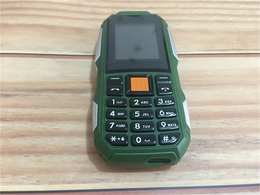 Mini Rugged Mobile Phone, 1.8", Push Button,Dual Sim, BT,Dual Flashlight, MP3,Wireless FM,BigHorn Dustproof Shockproof CellPhone