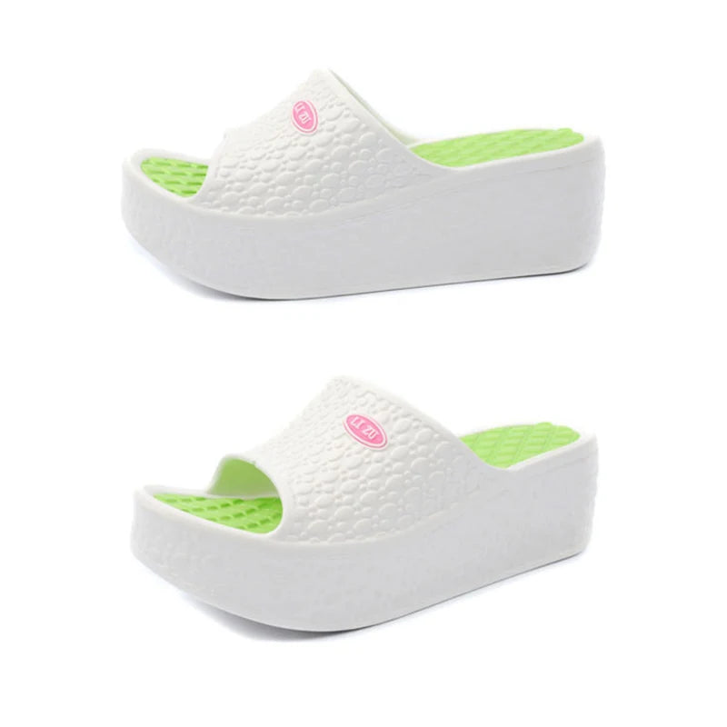 Summer Woman Slippers Thick Bottom Platform Open Toe Females Shoes Solid Non Slip Ladies Sandals Wear-resistant Slides 2022 New