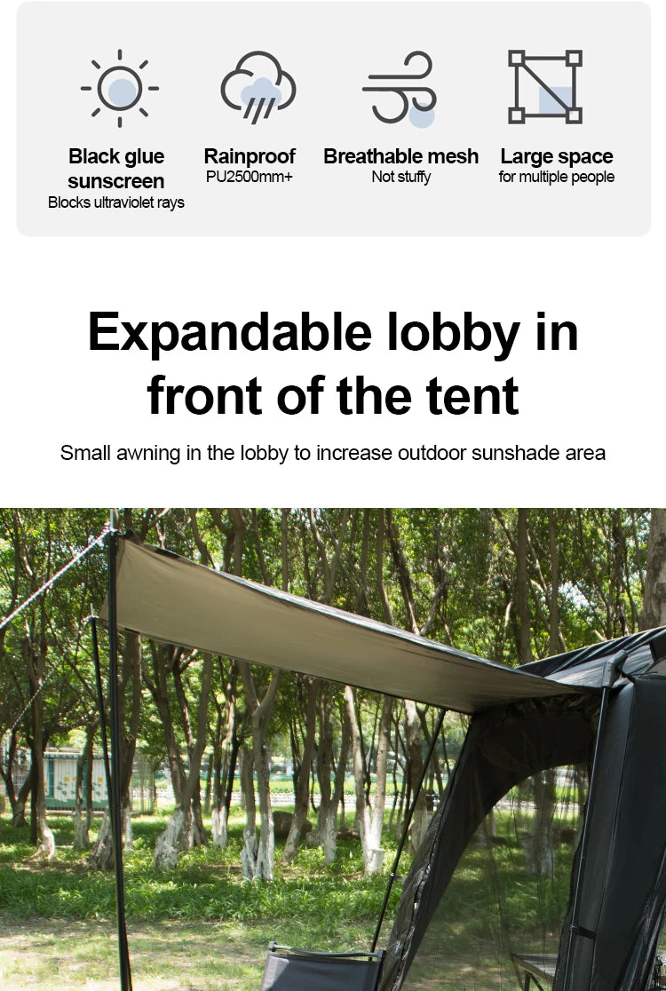 8-12 Person Camping Tent 2 Room Large Waterproof Windproof Outdoor Family Tent with Rainfly Instant Cabin Tents for Camp Beach