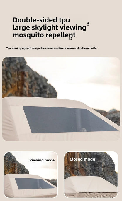 MOUNTAINHIKER Outdoor Camping 4-5 Person Waterproof Family Awning Beach Tent Quick Open Fishing Tent Picnic Park Anti-UV Shade