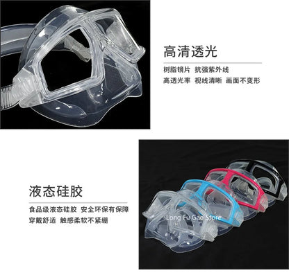 Freediving Mask Half Face Light Weight Low Volume Free Diving Goggles Silica Gel Diving Equipment