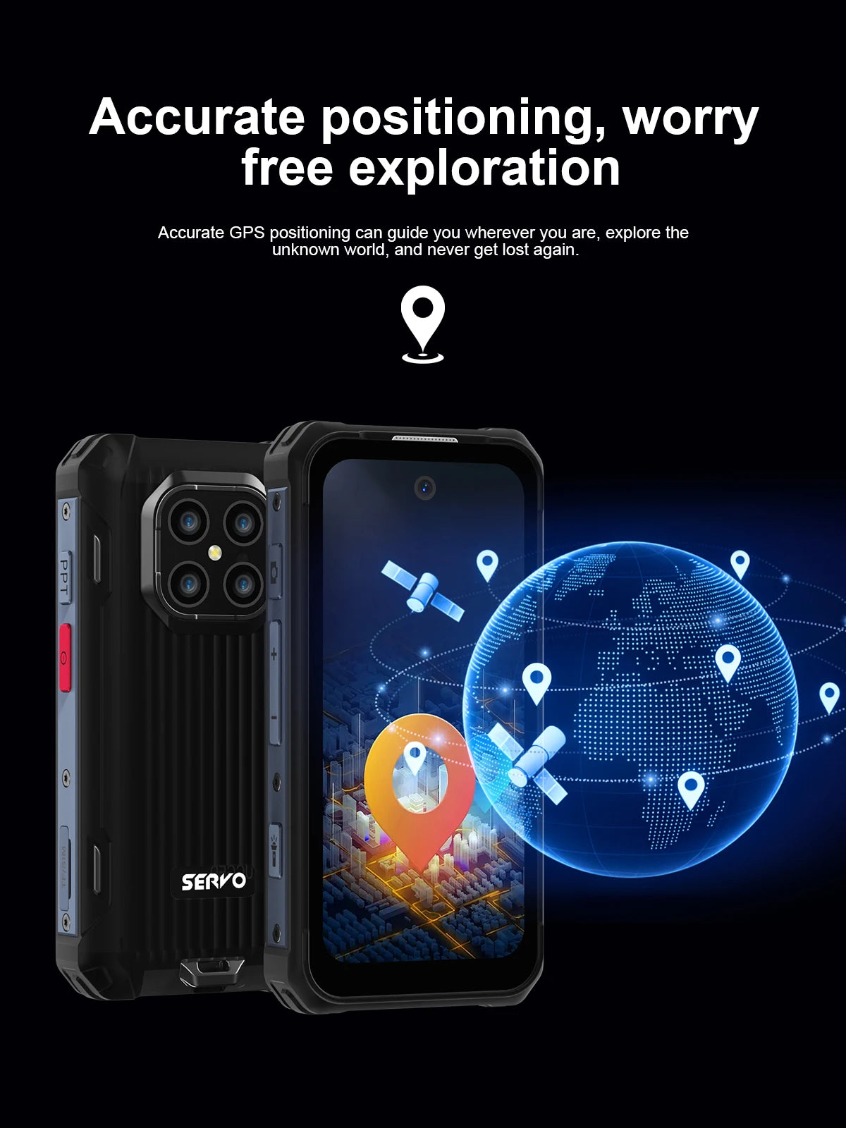 SERVO TANK500 IP68 Waterproof Mini Smart Phone 4G LTE Android 12 RAM 6GB ROM 128GB PTT Network Intercom Small Rugged Smartphones