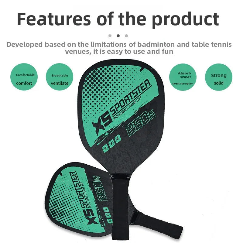Ultimate Beginner Pickleball & Beach Tennis Paddles Set with 4 Balls – Outdoor Sports Fitness Combo for All Skill Levels
