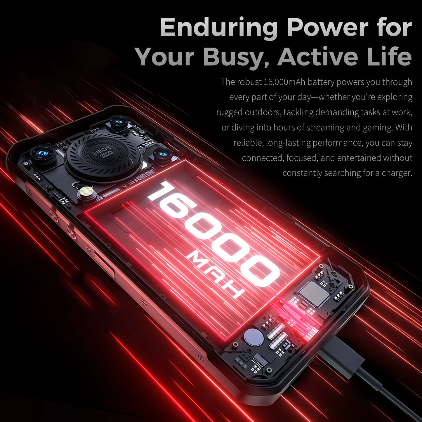 OUKITEL WP56 Rugged phone 16000mAh 45w 36GB+512GB 6.8“FHD 120Hz cell phone MTK7050 32MP+108MP android 15 smartphone